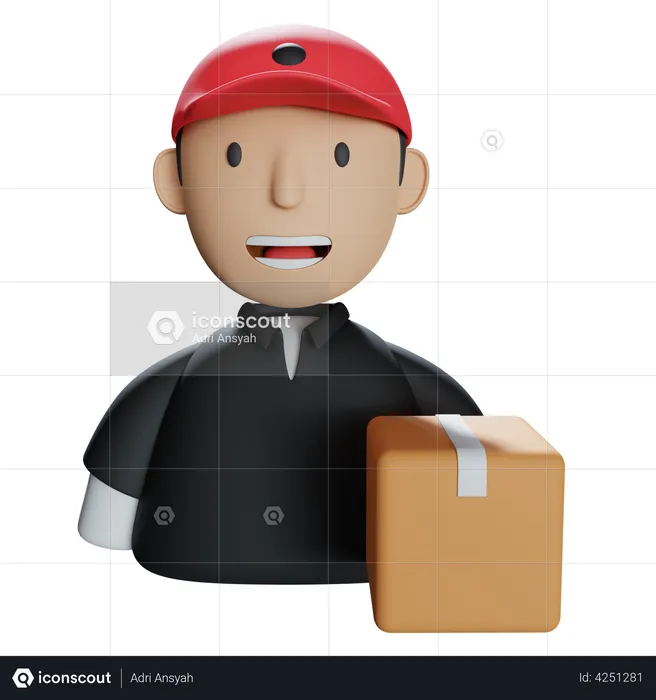 Delivery Man  3D Illustration