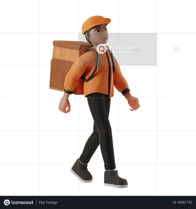 Delivery Man  3D Illustration