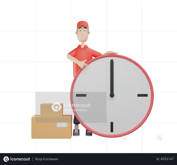 Delivery on time  3D Illustration