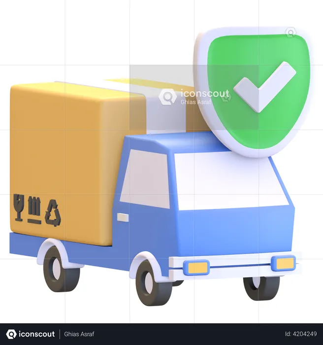 Delivery package verified  3D Illustration