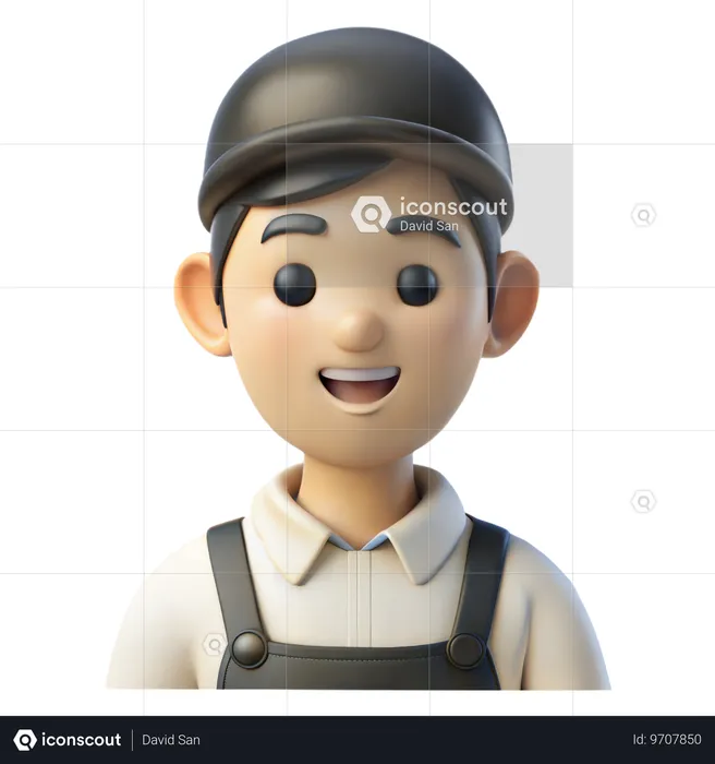 Delivery Person Avatar  3D Icon