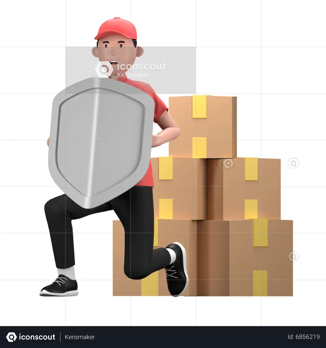 Delivery Protection  3D Illustration