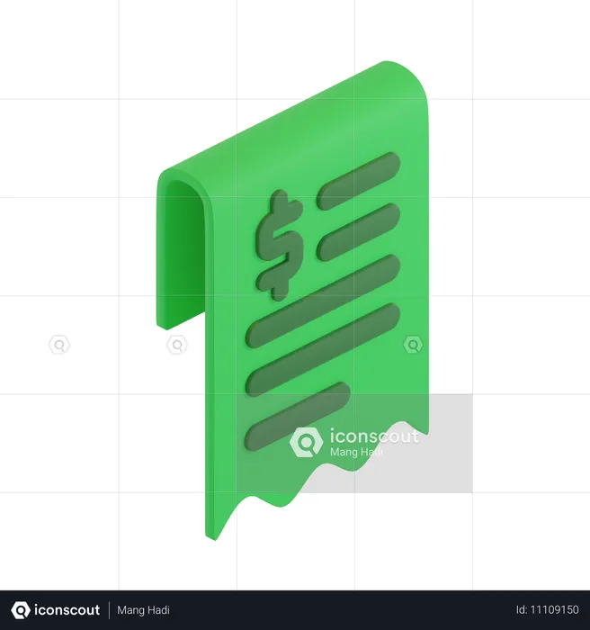 配達受領書  3D Icon