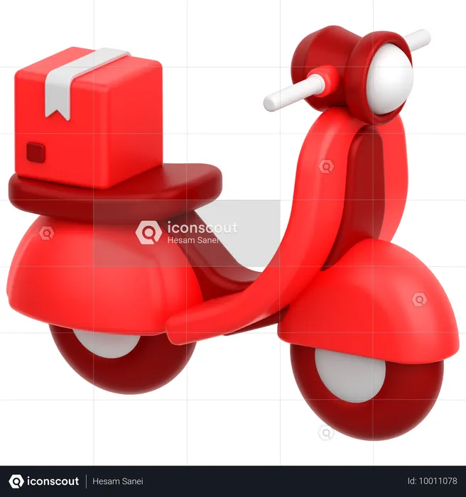 배달 스쿠터  3D Icon