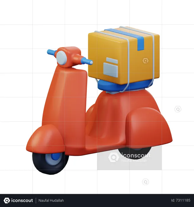 Delivery Scooter  3D Icon