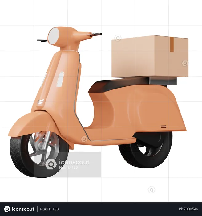 Delivery Scooter  3D Icon