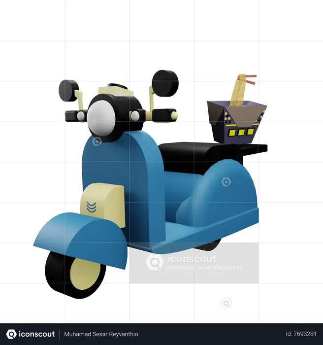 Delivery Scooter  3D Icon
