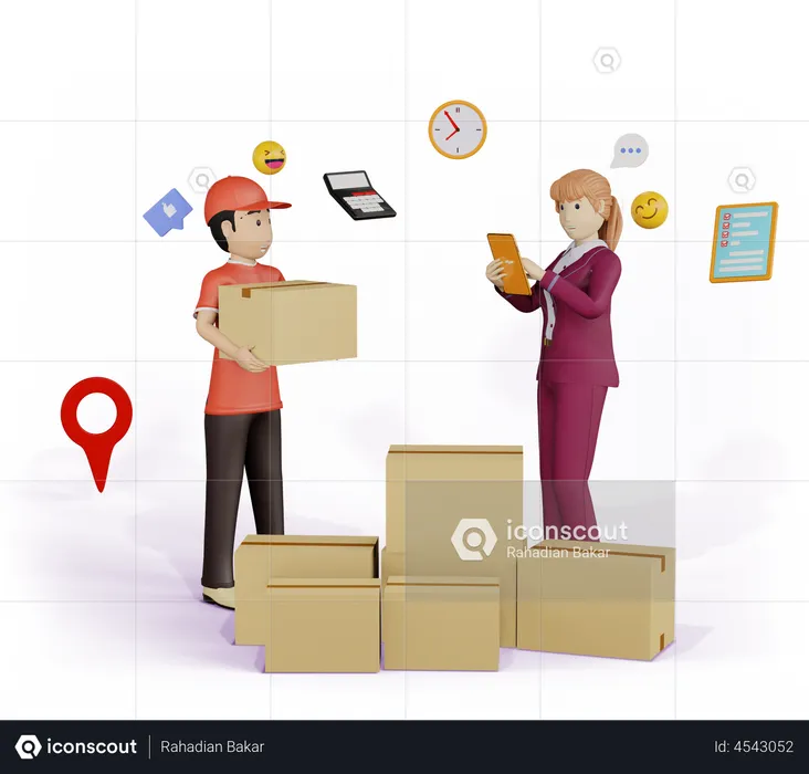 Delivery service  3D Illustration