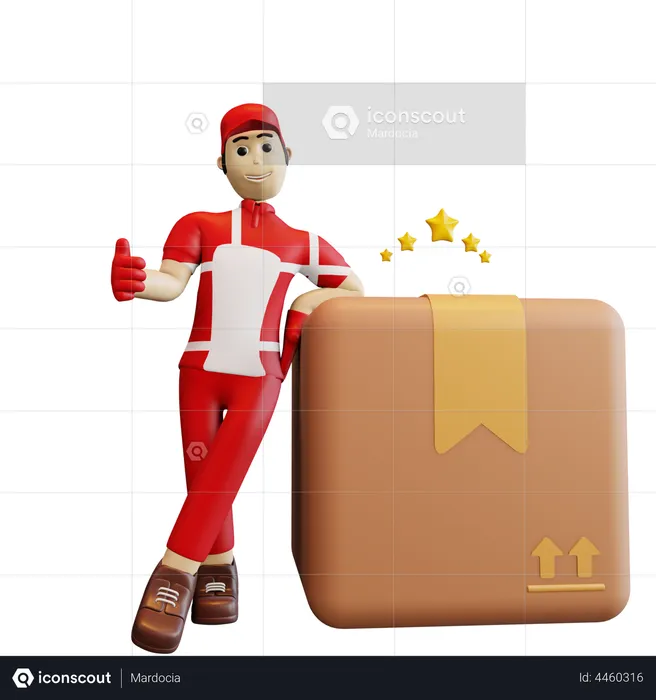 Delivery Service rating  3D Illustration
