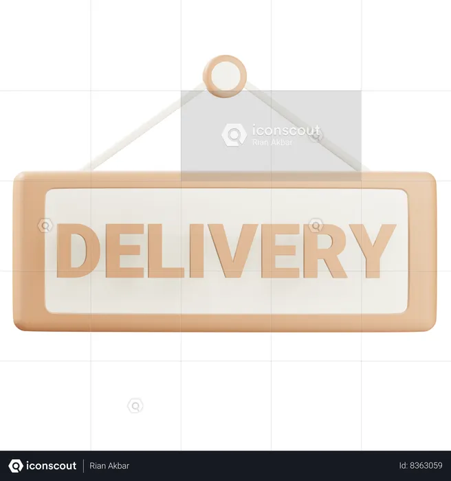 Delivery Sign  3D Icon