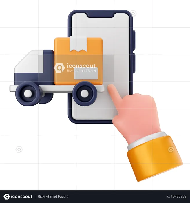 Delivery Smartphone  3D Icon