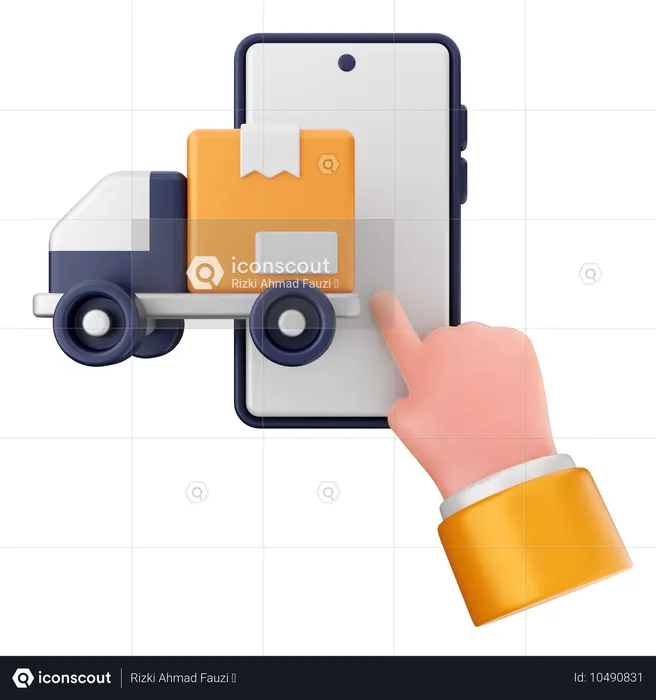 Delivery Smartphone  3D Icon