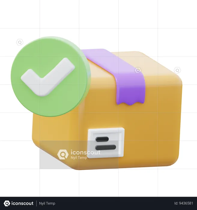 Delivery success  3D Icon
