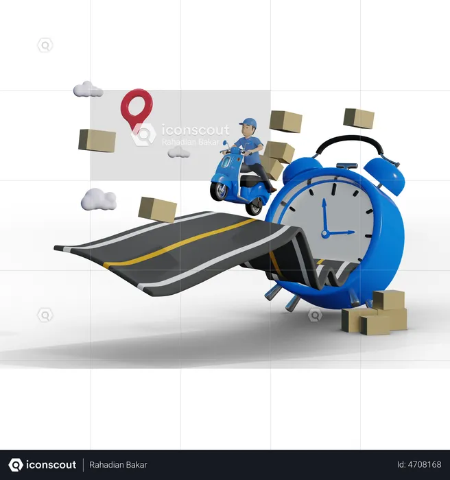Delivery Time  3D Illustration