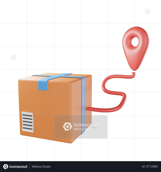 Delivery Tracking  3D Illustration