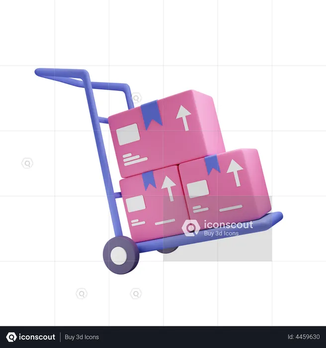 Delivery Trolley  3D Illustration