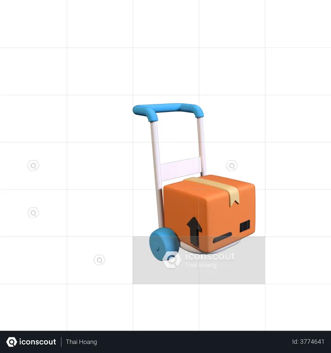 Delivery Trolley  3D Illustration