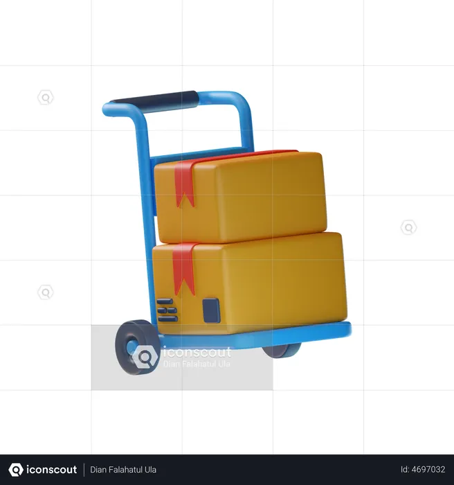 Delivery Trolley  3D Illustration