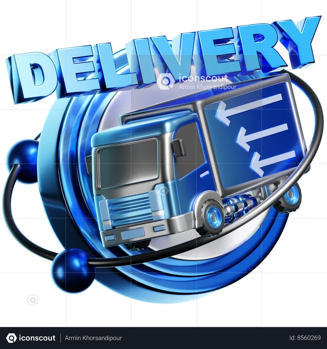 Delivery Truck  3D Icon