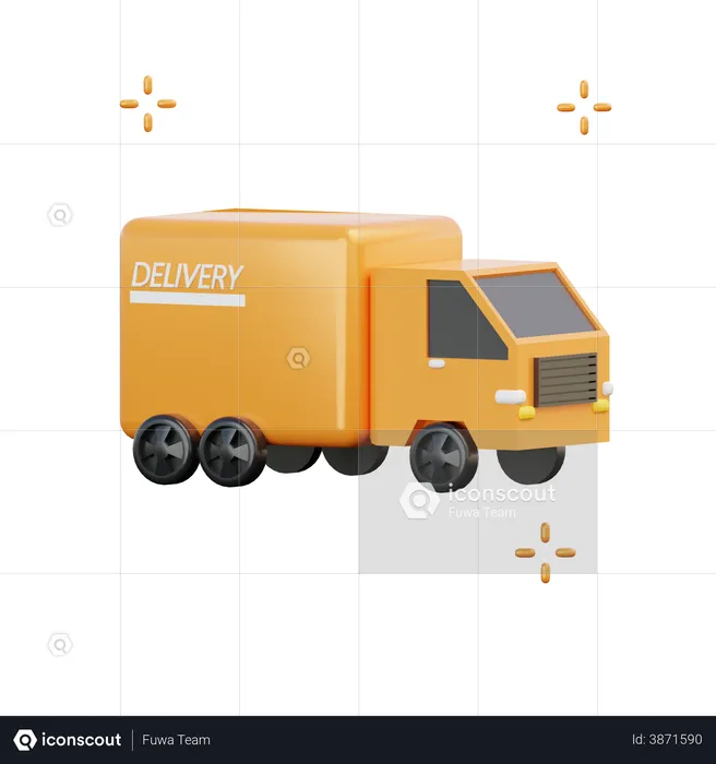 Delivery Truck  3D Illustration