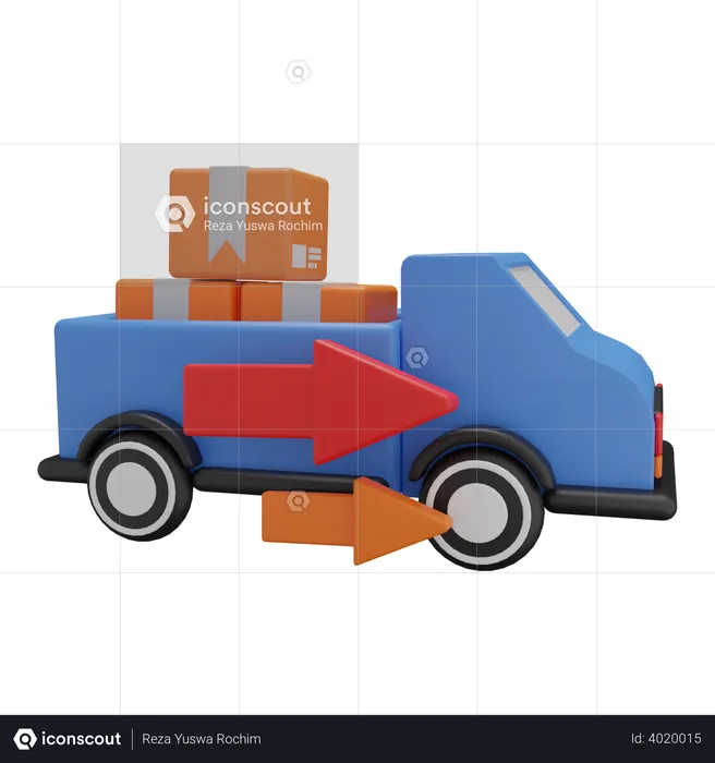 Delivery truck  3D Illustration