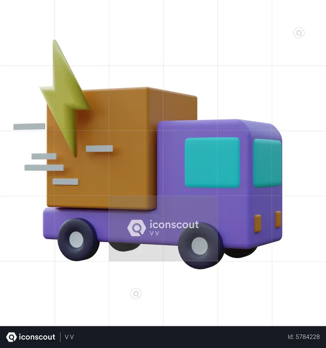 Delivery Truck Fast  3D Icon