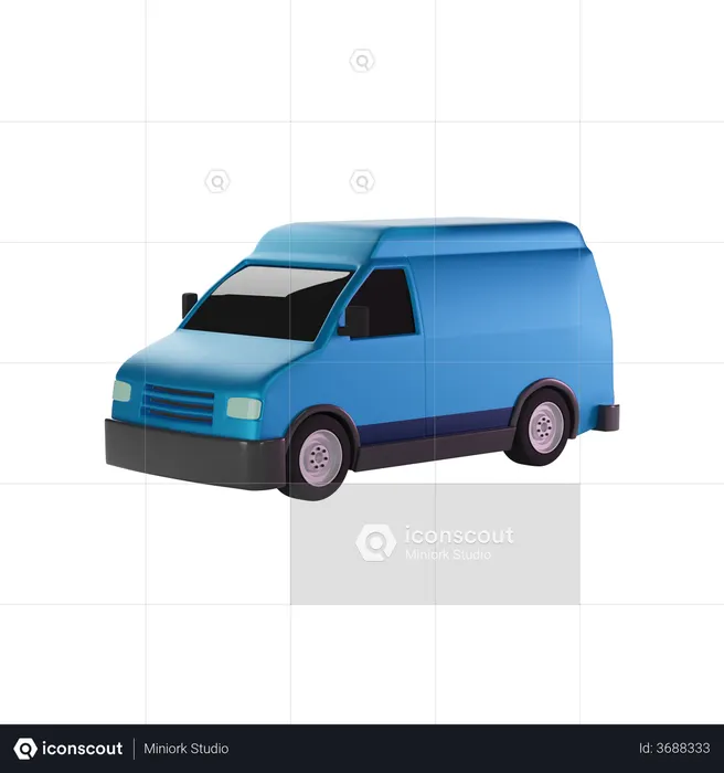 Delivery Van  3D Icon