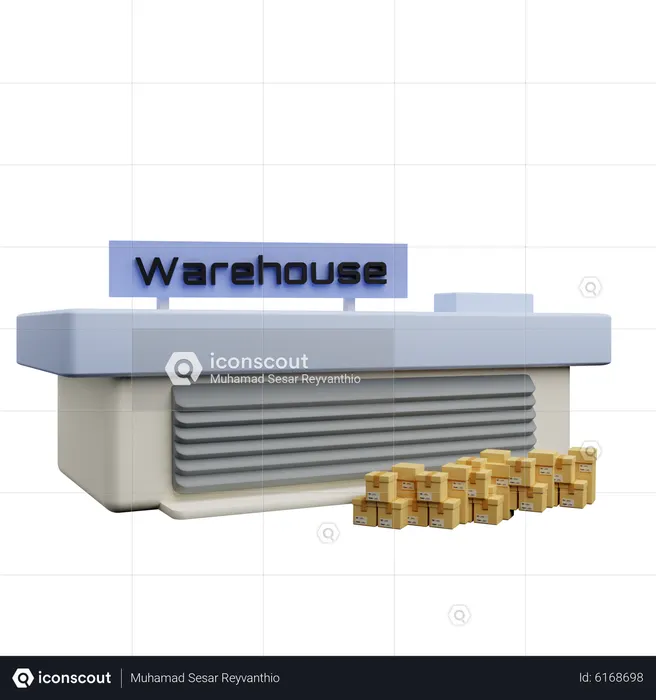 Delivery Warehouse  3D Icon