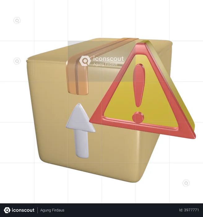Delivery warning  3D Illustration