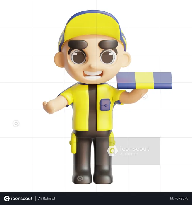 Deliveryboy going to deliver package  3D Icon