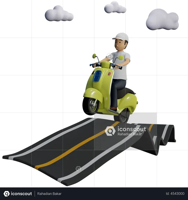 Deliveryman going to deliver parcel  3D Illustration