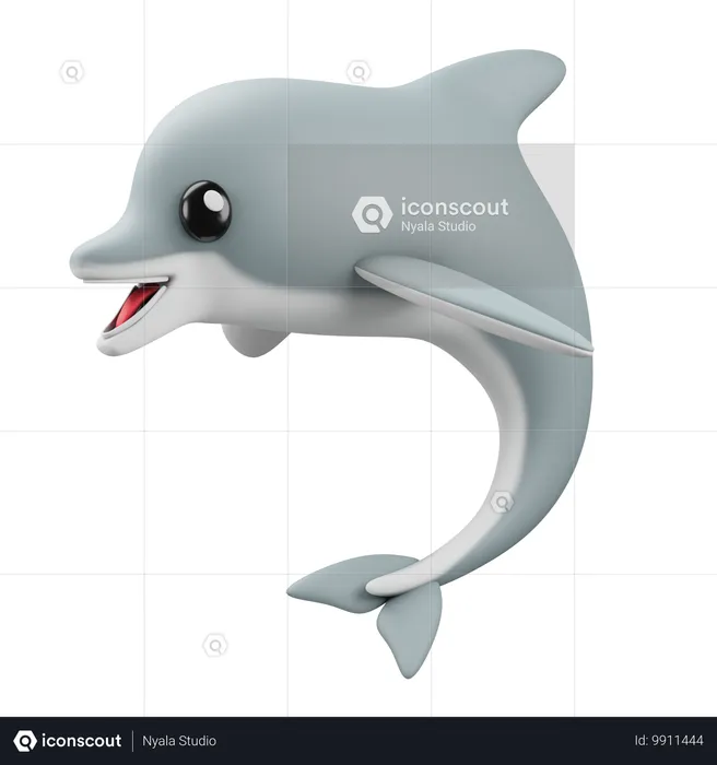 Delphin-Emoji  3D Icon