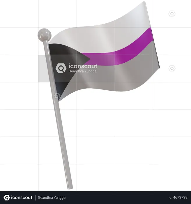 Demisexuelle Flagge Flag 3D Flag