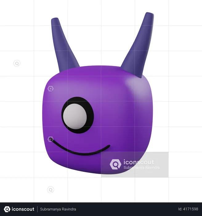 Demon Emoji 3D Illustration