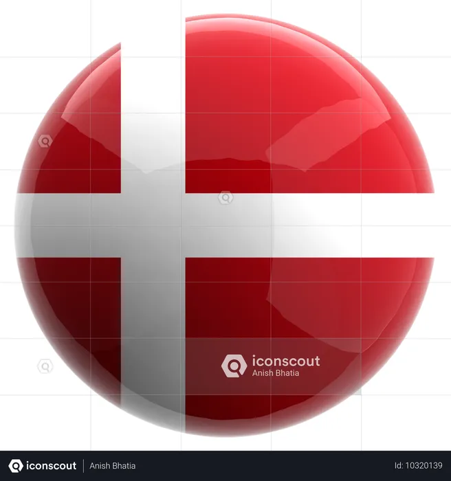 Denmark Flag 3D Icon