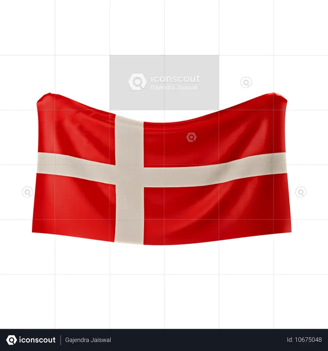 Denmark Flag Flag 3D Icon