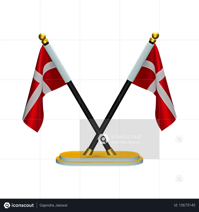 Denmark Flag Flag 3D Icon