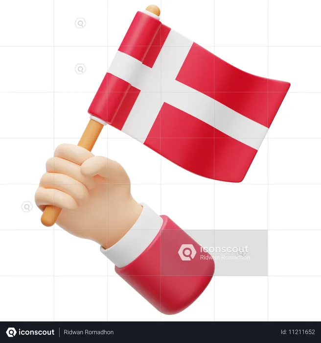 Denmark Flag Flag 3D Icon