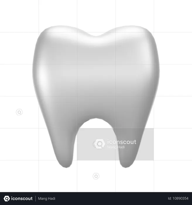 Dent en argent  3D Icon