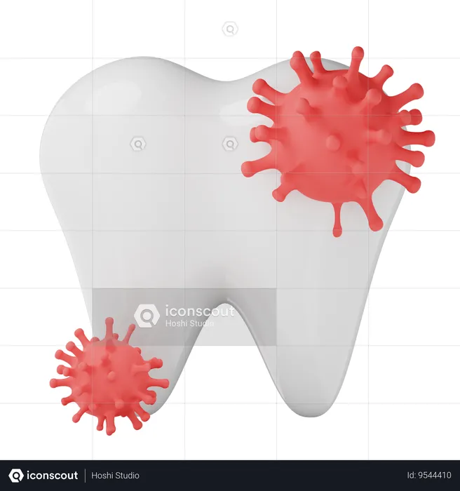 Dental bacteria  3D Icon