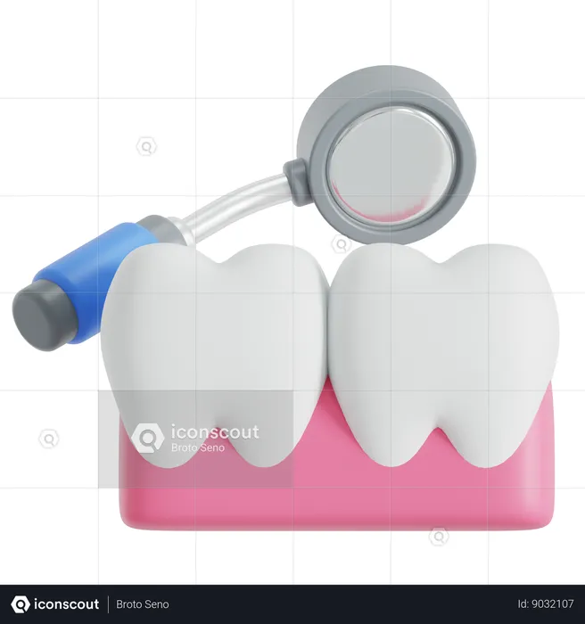 Dental check up  3D Icon