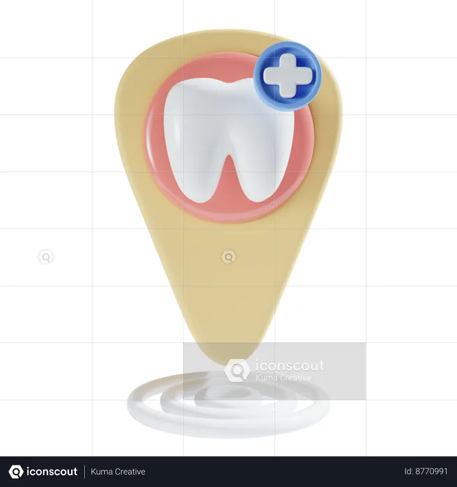 Dental Clinic Location  3D Icon