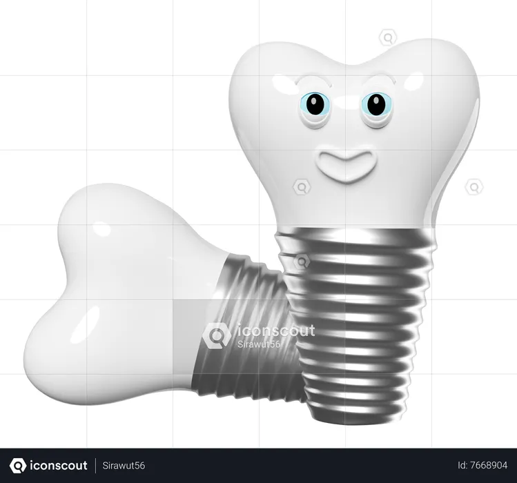Dental implant  3D Illustration