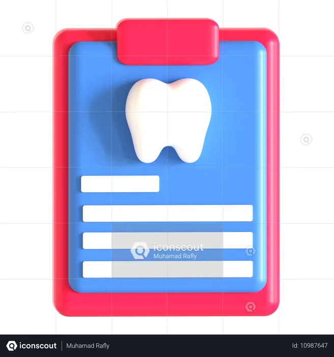 Dental Record  3D Icon