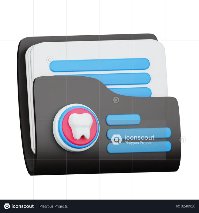 Dental Record  3D Icon