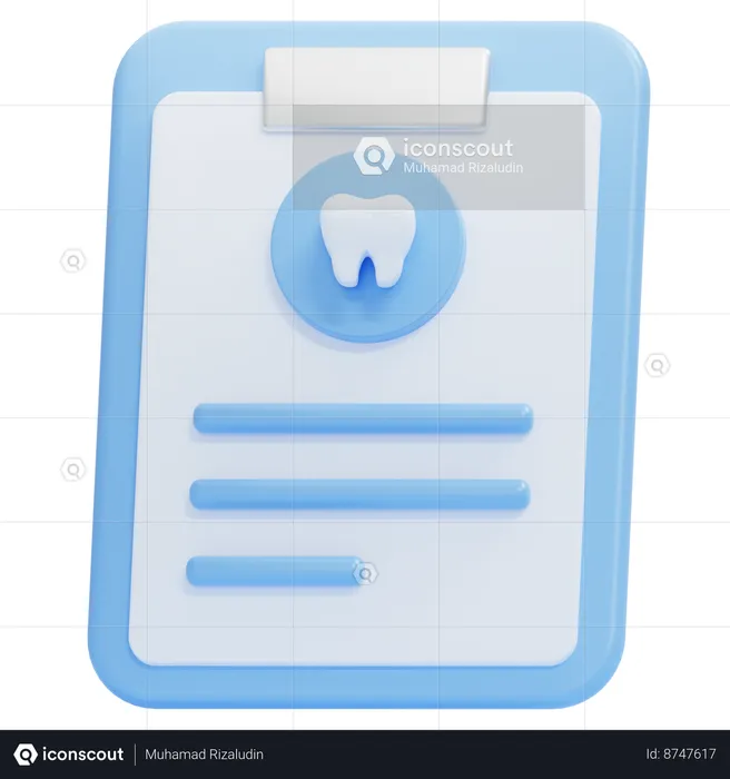 Dental Report  3D Icon