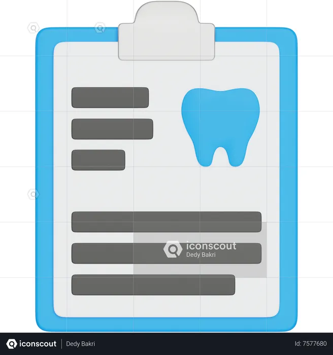 Dental Report  3D Icon