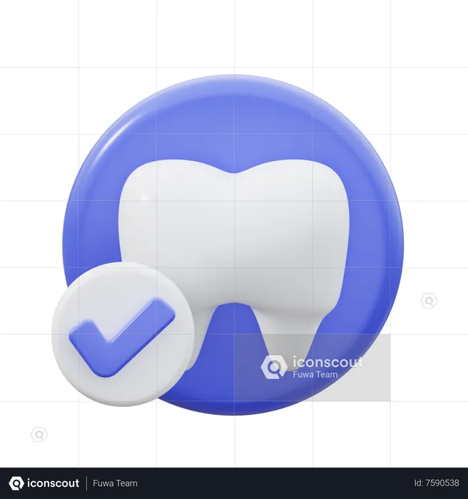 Dente saudável  3D Icon