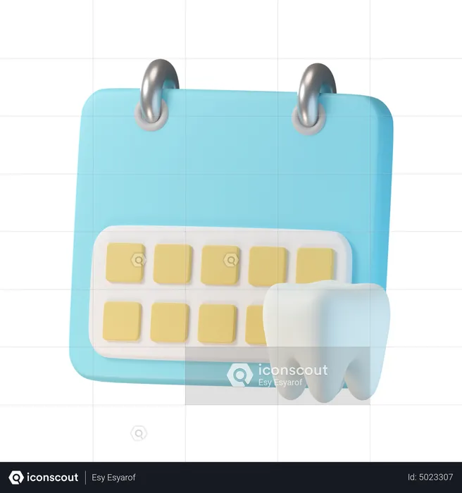 Dentist Calendar  3D Icon