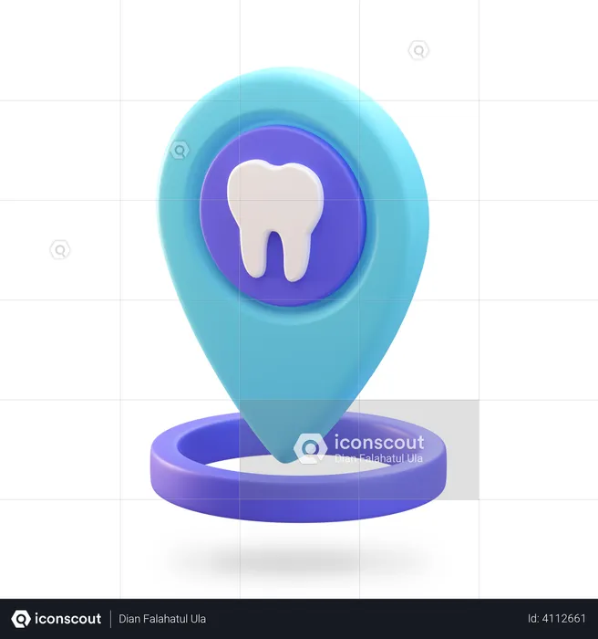 Dentist Location  3D Illustration